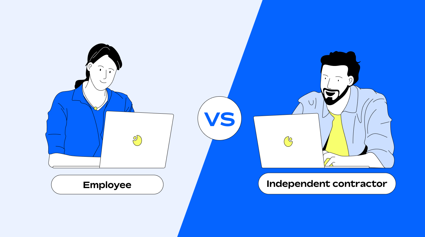 an illustration of the difference between an employee and independent contractor
